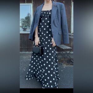 H. Freeman & Sons  vintage charcoal wool pin stripe oversize suit blazer